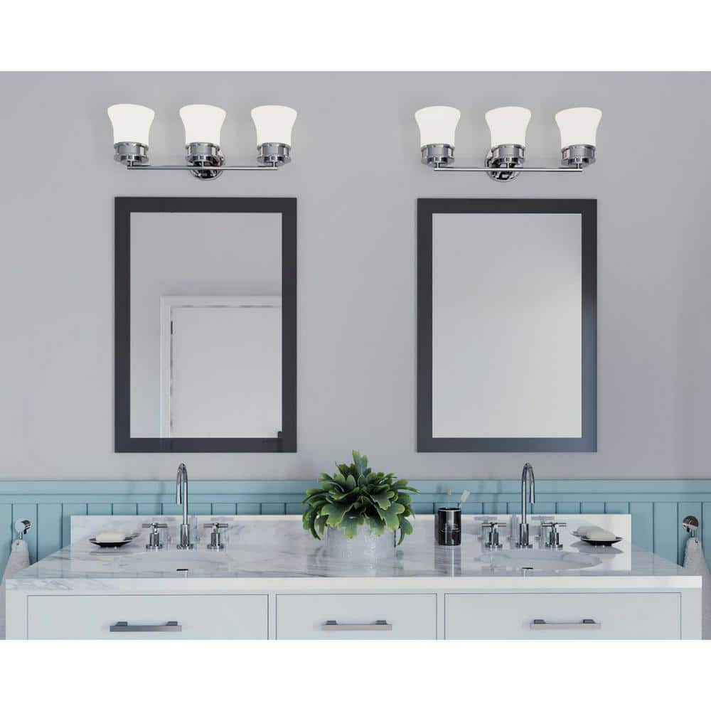 Cascadia 24'' Polished Chrome 3-Light Bath Vanity Fixture