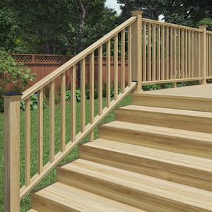 6 ft. Southern Yellow Pine Moulded Stair Rail Kit with SE Balusters