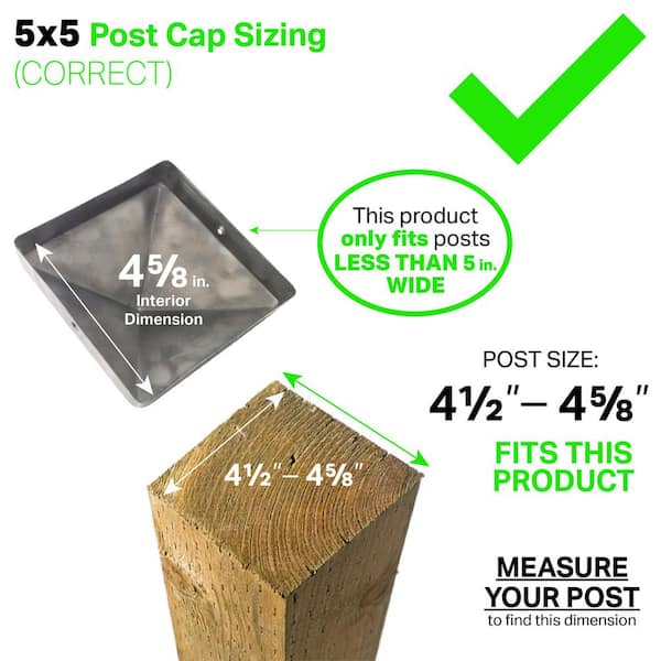 Protectyte 5 in. x 5 in. Stainless Steel Pyramid Slip Over Fence Post Cap
