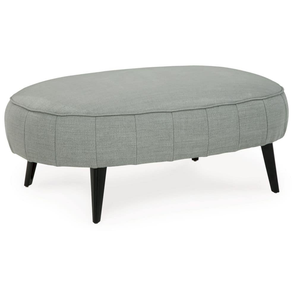 Hollyann 41" Gray Chenille Oversized Accent Ottoman
