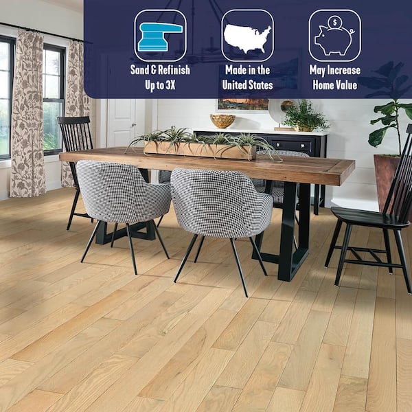 Plano Light Warmth Red Oak 3/4 in. T x 5 in. W Smooth Solid Hardwood Flooring (23.5 sq.ft./ctn)