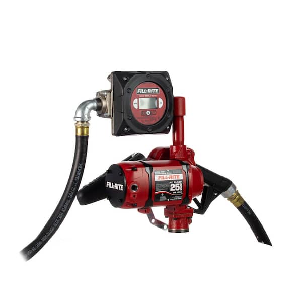 FILL-RITE 120-Volt 25 GPM 1/3 HP Continuous Duty Fuel Transfer Pump with Standard Accessories and Digital Meter (Bung Mounted)