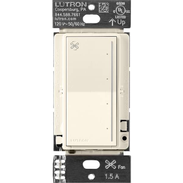 Lutron Sunnata Touch Fan Control, 4-Speed, 1.5 Amp/Single-Pole, Biscuit (ST-FSQ-N-BI)