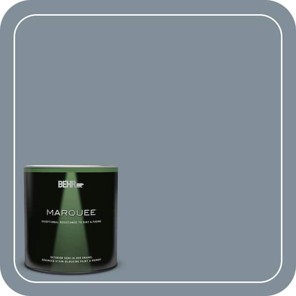 BEHR MARQUEE 1 qt. #MQ5-20 Cold Steel Semi-Gloss Enamel Exterior Paint & Primer