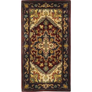 Classic Assorted/Red 2 ft. x 4 ft. Border Area Rug