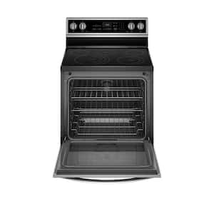 6.4 cu. ft. 5 Burner Element Smart Electric Range with Connection in Fingerprint Resistant Stainless Steel