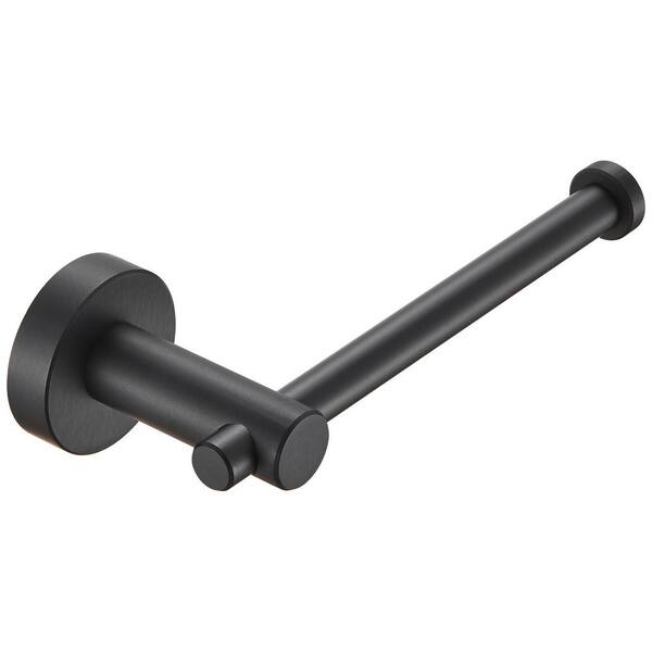 Thicken Space Aluminum Wall Mounted Toilet Paper Holder in Matte Black