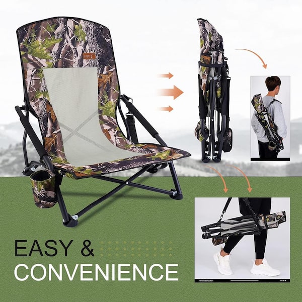 Hunting Blind Chair AUSCAMOTEK Low Profile Hunting Chair, Portable