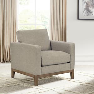 Donna Platinum Gray Fabric Arm Chair