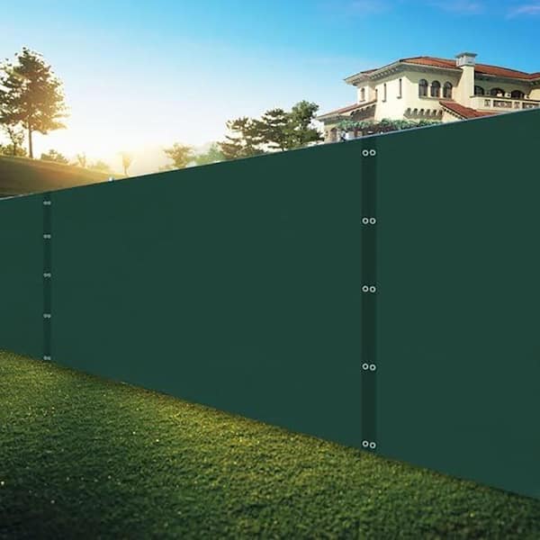 Shatex 8 ft. x 50 ft. Privacy Fence Screen with Grommets and Zip Ties ...