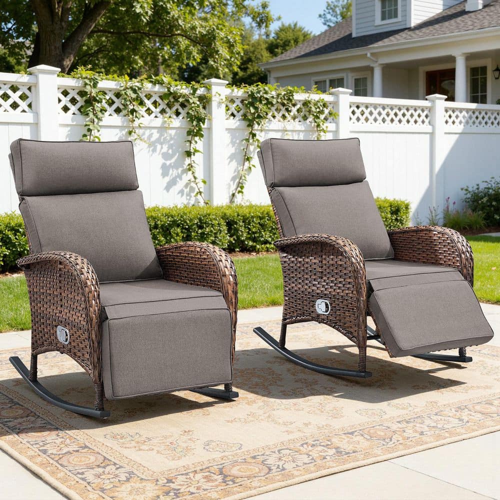 Pocassy AFFort Wicker Patio Pneumatic Pump Gravity Adjustment Outdoor ...