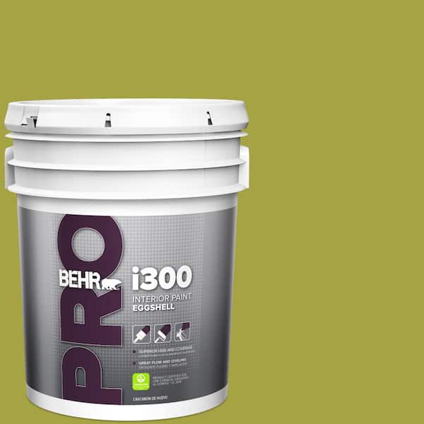 BEHR PRO 5 gal. #400B-7 Lemon Grass Eggshell Interior Paint
