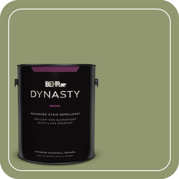 BEHR DYNASTY 1 gal. #410F-5 Boston Fern Eggshell Enamel Interior Stain-Blocking Paint & Primer