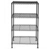 smusei 4 Tier Open Shelving Units Freestanding Kitchen Storage Rack  Standing Kitchen Rack Organizer Large Capacity with Metal Wire Fence Wood  Look