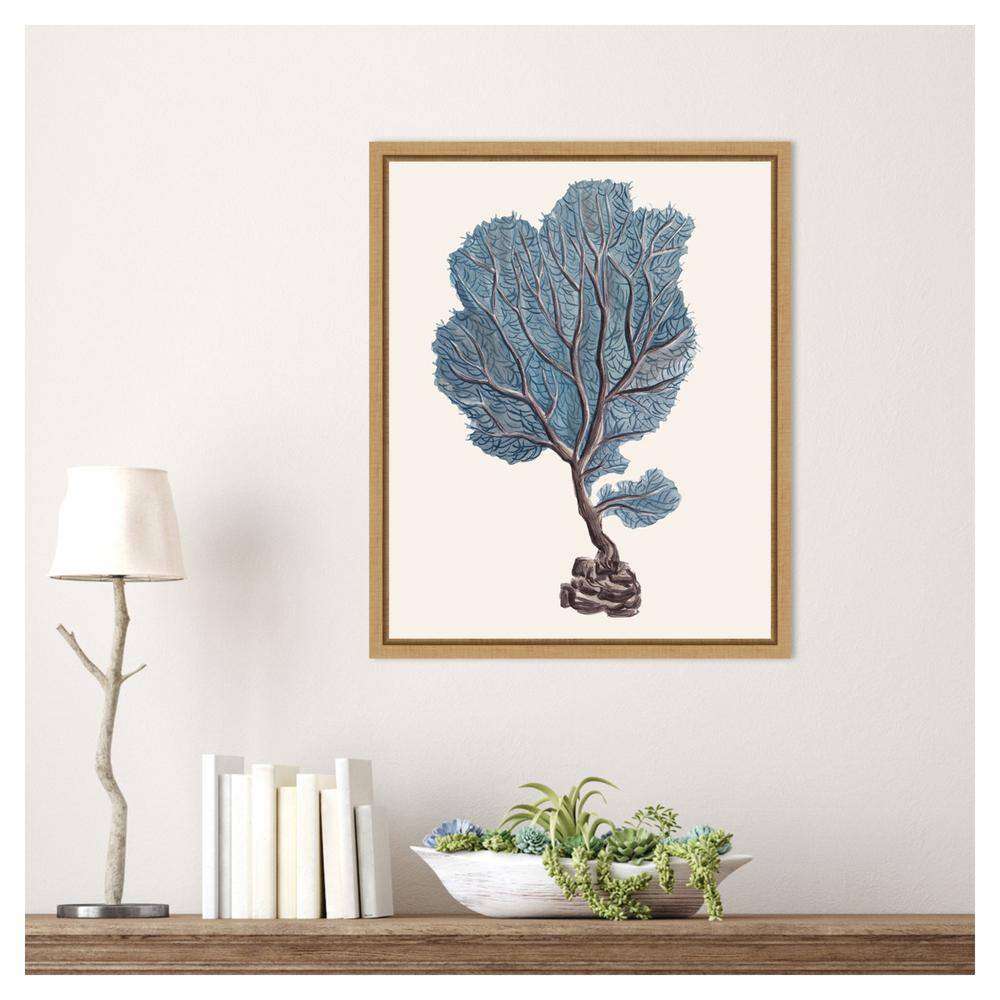 Amanti Art 16"x20" Indigo Reef IV by Melissa Wang Framed Canvas Wall Art Print