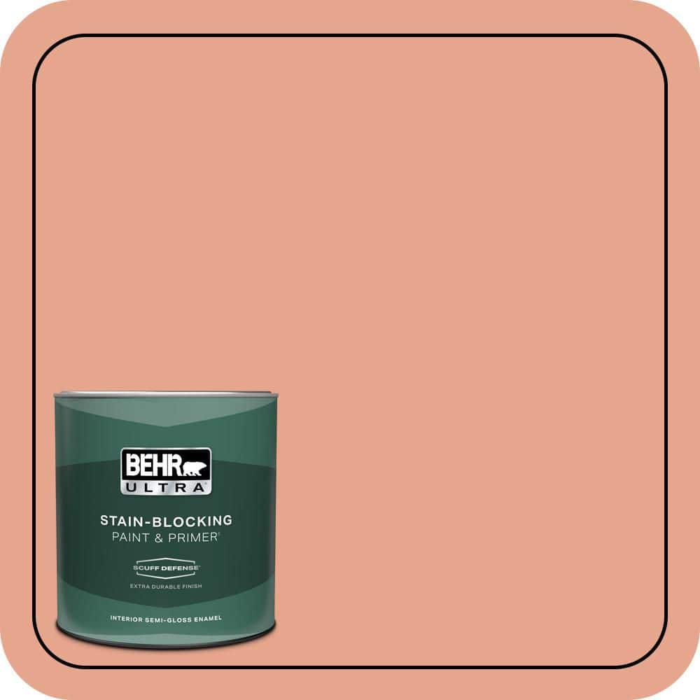 1 qt. #M180-4 Priceless Coral Extra Durable Semi-Gloss Enamel Interior Paint & Primer product image for price tracking