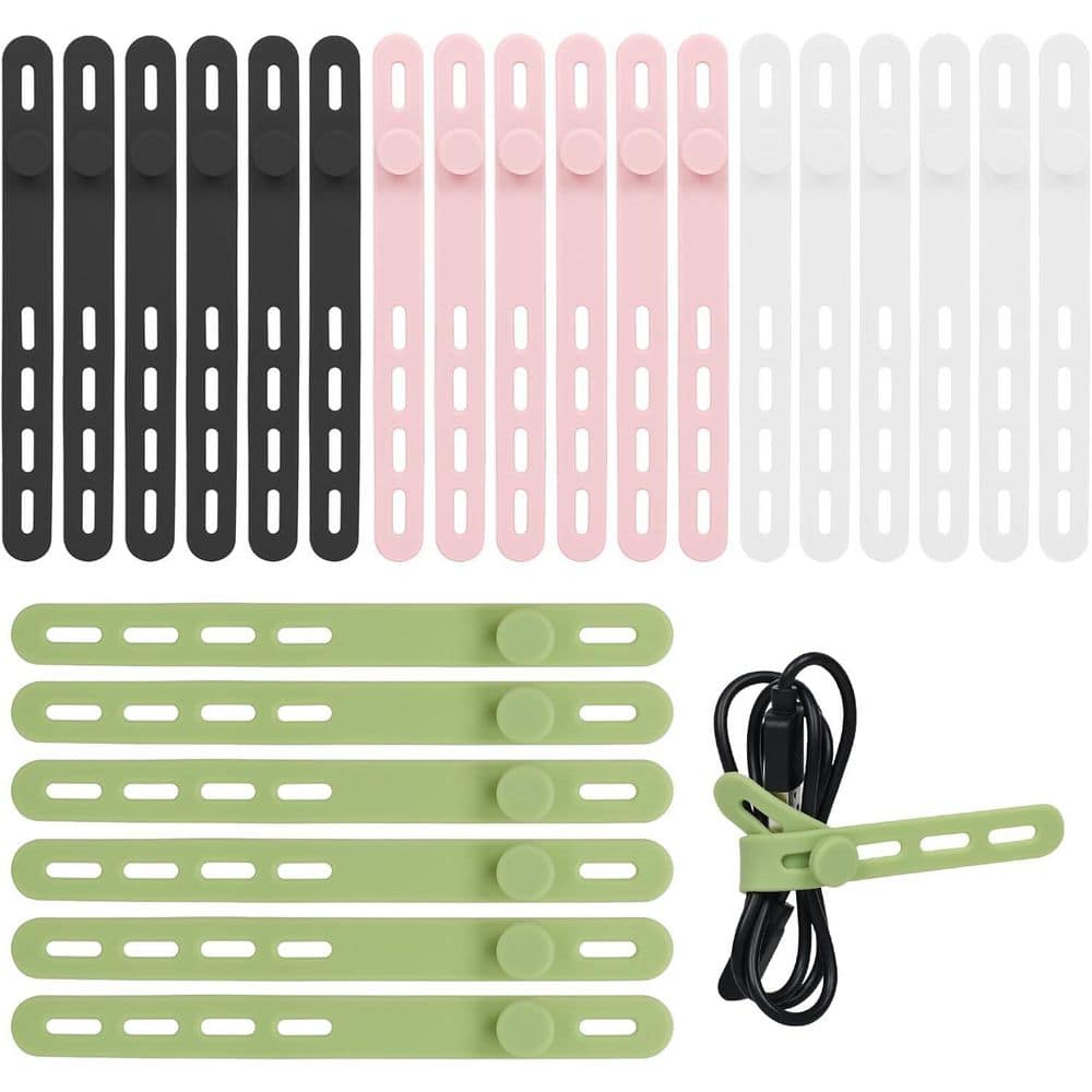 Lukyamzn Silicone Cable Ties 5.12 in. UV Resistant Nylon Cable Zip