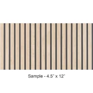 Take Home Sample - Mini Tambour Slats 5/16 in. x 0.375 ft. x 1 ft. Brown Glue-Up Foam Wood Wall Panel(1-Piece/Pack)