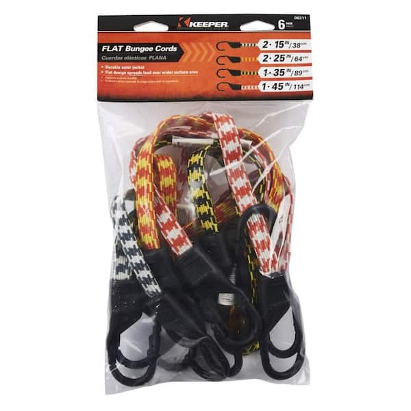 Bungee Cords with Carabiner, 6 Pack Long Heavy Duty Carabiner Bungee Cord  Assorted Size 24 40