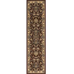Brown 2 ft. 2 in. x 8 ft. 2 in. Traditional Classic Design Area Rug