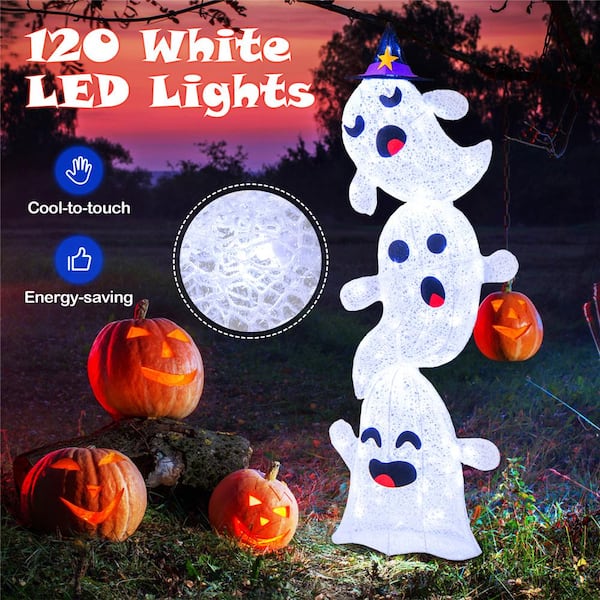 Haunted popular living lighted pumpkin 48in