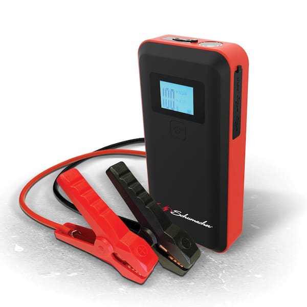 Schumacher Electric Automotive 800 Peak Amp Lithium Portable Power Pack and  Jump Starter with LCD Display, Light, and Dual USB Ports SL1396 - The Home  Depot