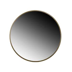 Black Benjara CH8M016BK30-FRD Reflection Black Finish Round Framed Wall Mirror 30 Height