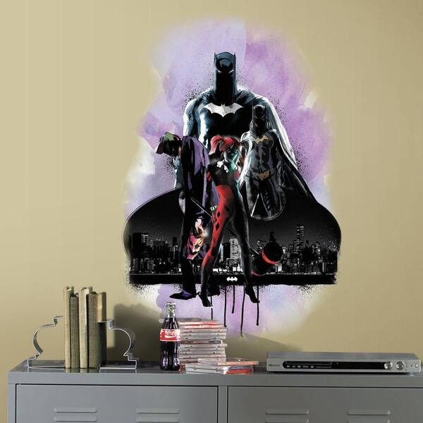 RoomMates 2.5 in. W x 27 in. H Batman with Villians Peel and Stick Giant Wall Graphic