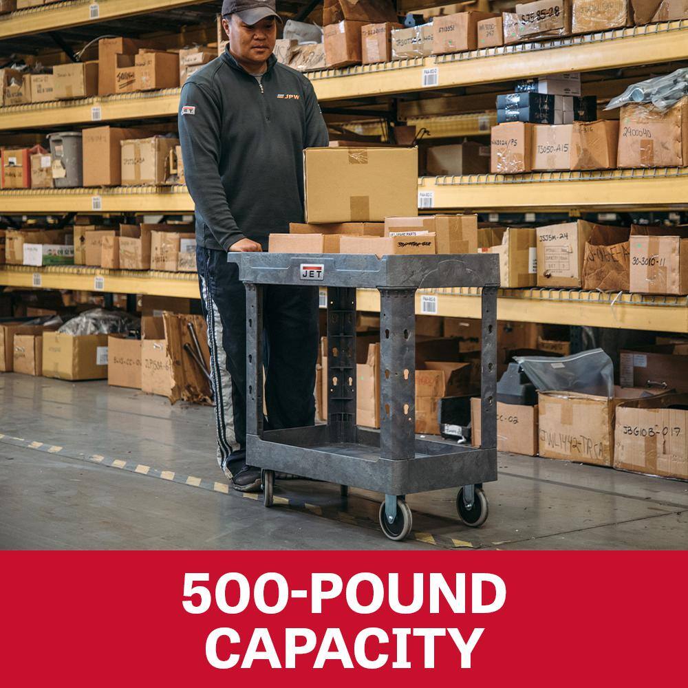Jet PUC-3725 Heavy Duty Mobile Resin Utility Cart with Quiet Casters