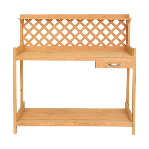 Karl home 44 in. x 19.8 in. x 45 in. Garden Work Potting Bench with Drawer