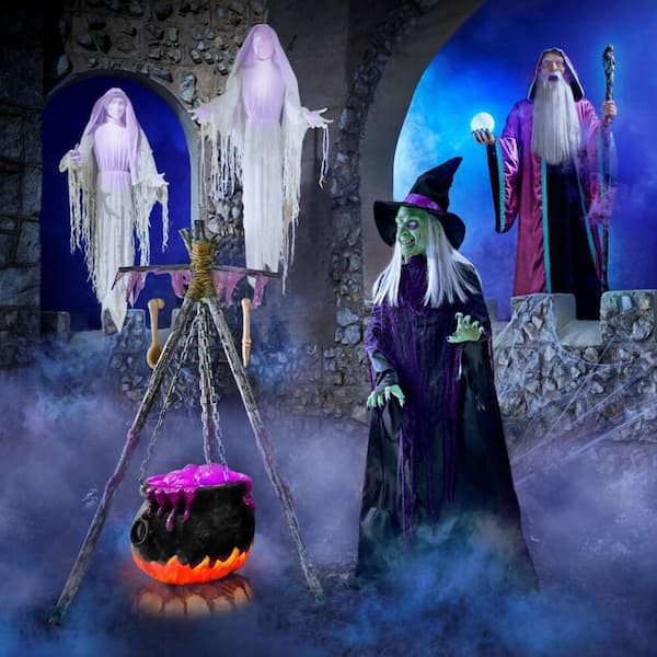 Home Accents Holiday 6 ft Animated Illuminated Wizard Halloween 