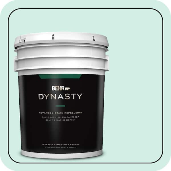 BEHR DYNASTY 5 gal. #P440-1 Shimmering Pool Semi-Gloss Enamel Interior Stain-Blocking Paint & Primer