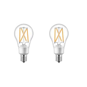 40-Watt Equivalent Soft White A15 Dimmable Intermediate Base LED Light Bulb with Warm Glow Dimming Effect (2-Pack)