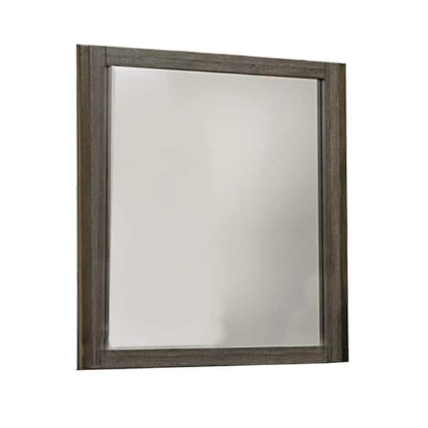 Benjara 1.25 in. W x 36.5 in. H Wooden Frame White Wall Mirror
