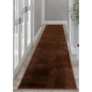 Solid Euro Brown 26 in. x 17 ft. Your Choice Length Stair Runner