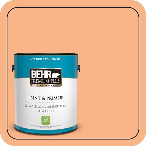 BEHR PREMIUM PLUS 1 gal. #250D-4 Autumn Mist Satin Enamel Low Odor Interior Paint & Primer