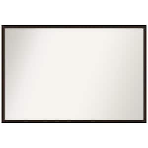Carlisle Espresso Narrow 37 in. x 25 in. Non-Beveled Classic Rectangle Wood Framed Wall Mirror in Brown