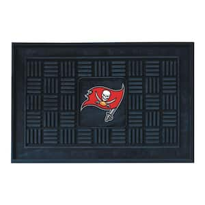 NFL Tampa Bay Buccaneers Black 19 in. x 30 in. Vinyl Outdoor Door Mat