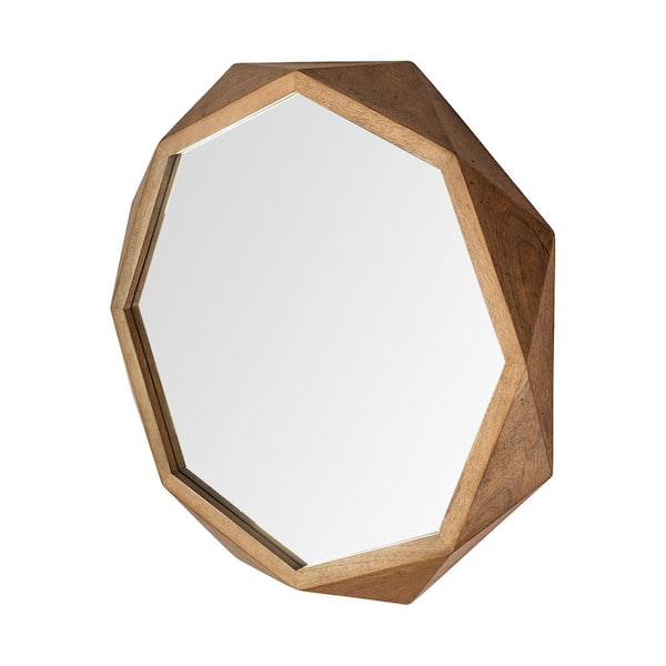 Mercana Large Irregular Brown Contemporary Mirror (41.0 in. H x 41.0 in. W)