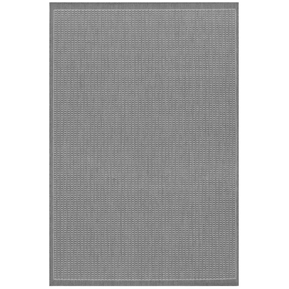 Couristan 5'3" x 7'6" Gray Rectangular Stain-Resistant Rug