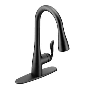 Arbor Single-Handle Pull-Down Sprayer Kitchen Faucet with Power Boost in Matte Black