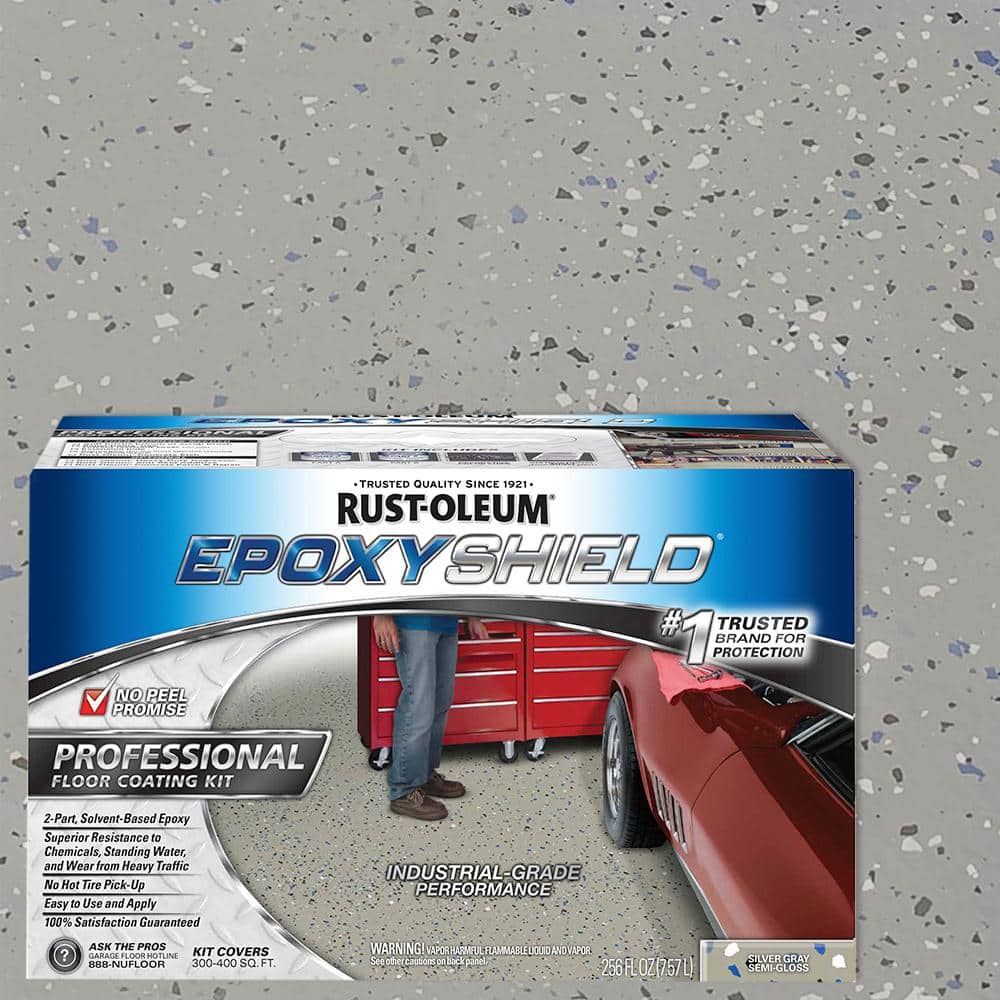 Rust-Oleum EpoxyShield Semi-Gloss Silver Gray Solvent-Based Epoxy Floor Coating 