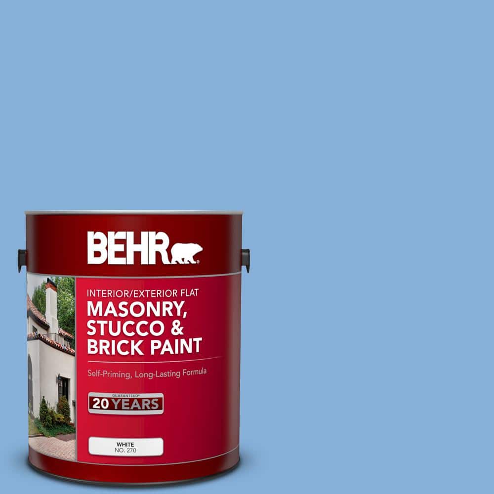 1 gal. #PPU15-12 Bluebird Flat Interior/Exterior Masonry, Stucco and Brick 