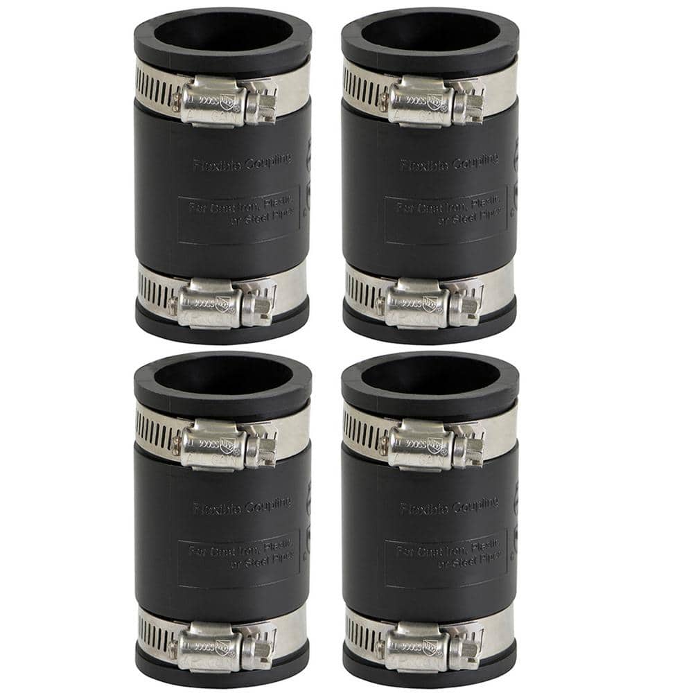 1-1/4 in. PVC Flexible Coupling with Stainless Steel Clamps (Pack of 4) price history on PriceWatchPro