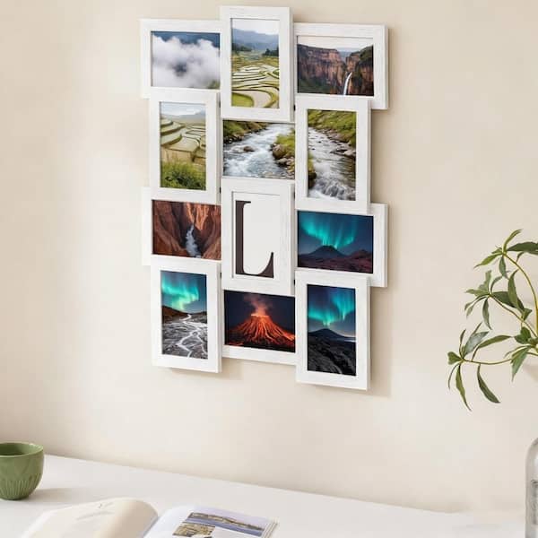 12-Pack 4 in. x 6 in. White Wood Collage Frame for Gallery Decor