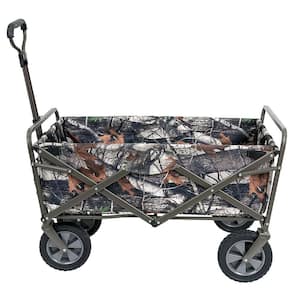 Collapsible Folding Outdoor Garden Utility Wagon Cart, Camouflage
