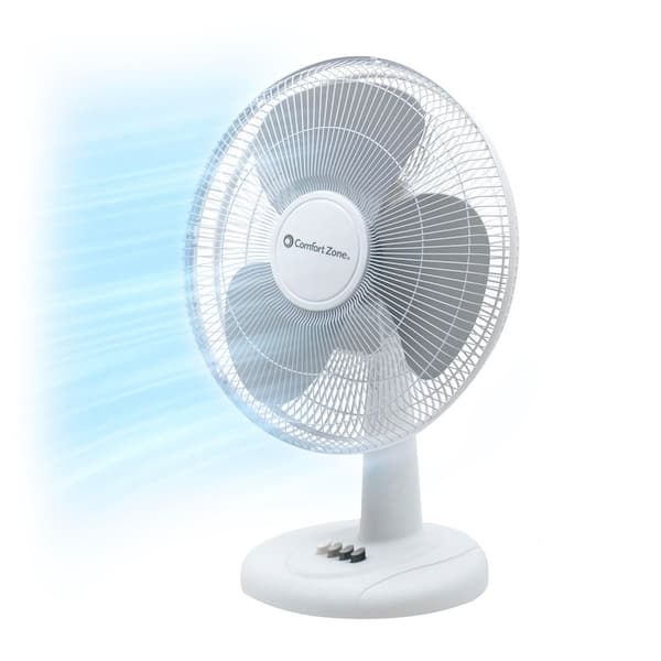 Comfort Zone 12 in. Oscillating Table Fan