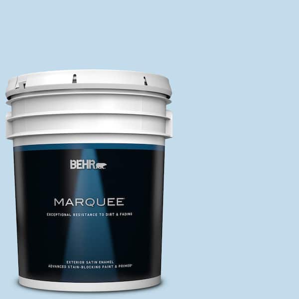BEHR MARQUEE 5 gal. #560A-2 Morning Breeze Satin Enamel Exterior Paint & Primer