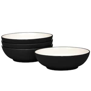 Colorwave Graphite 7 in., 22 fl. Oz. (Black) Stoneware Cereal/Soup Bowls, (Set of 4)