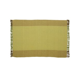 Berwick Olive Green Fabric Throw Blanket
